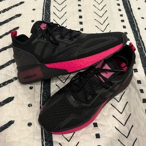 NEW Adidas ZX 2K Boost Sneakers, Pink & Black, Women’s Size 8